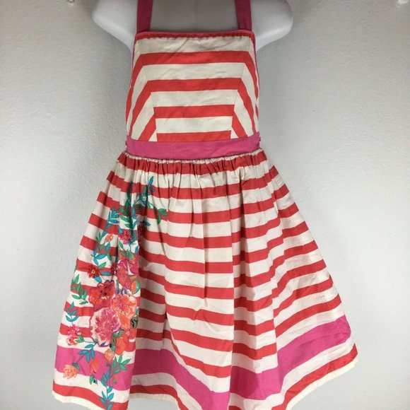 Monsoon Other - Monsoon Dress 6 7 Years Red Pink White Stripe